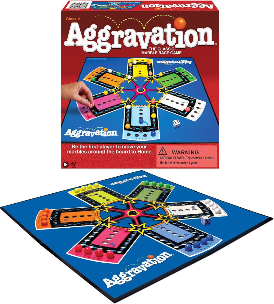 Aggravation with Retro Artwork by Games USA, the Classic Marble Race Game, Grea