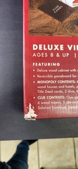 MONOPOLY and Clue Deluxe Vintage 2 in 1 Wood Game Collection Set NIB Sealed