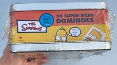 THE SIMPSONS 28 Super-Sized Dominoes Game Lunchbox Style Tin New SEALED 2002 V