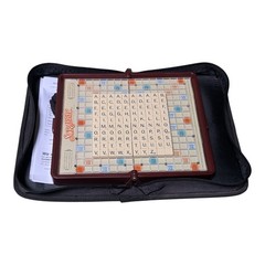 Scrabble Deluxe Travel Edition Board Game Hasbro Zipper CarryCase 100% Complete