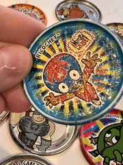 Lot 15 Vintage ¡MUCHA LUCHA! Metalix Tazos Metal Pogs Perro Kelvin Cabeza Rare