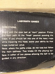 Vtg Labyrinth Premier Edition All Wood Solitaire Game Of Skill * No Balls*