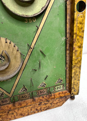 1934 Lindstrom Steeplechase Bagatelle Horse Race Game Wooden Pinboard