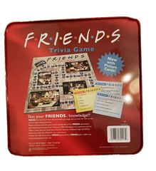 FRIENDS TV Show Trivia Board Game Red Tin Box 2003 NEW SEALED Never Opened