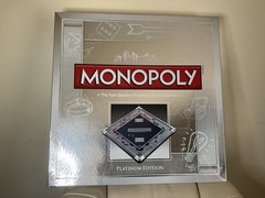 Monopoly Platinum Edition Board Game – Luxury Metal Frame Collector’s Set