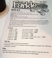 Farkel Game by Patch Complete Boxed Game 6 Dice Cup Score Sheets Instructions