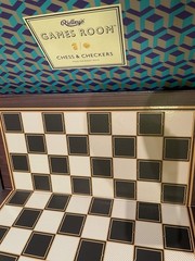 NEW Ridley’s Games Room Chess & Checkers Board Game Size Folding Turquoise Blue