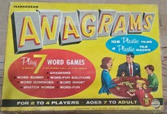 Transogram Anagrams #1150 1957 Vintage Board Game