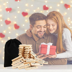 Lust Tower,48Pcs Super Naughty Block Tower Game,Fun Date Night Activities,Valent