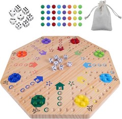 Elite 8 Player Wahoo Board Game – 20″ Wood, Strategic Thinking, Gift Ready