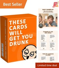 Adult Drinking Card Game for Parties – 100 Cards for 2-8 Players