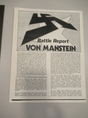 Von Manstein – Battles for the Ukraine 1941–1944 –UNPUNCHED Counters – 1 Missing