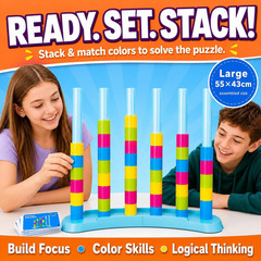 Giant Color Matching Challenge Game, Fast Pattern Match Ring Stacking Puzzle Sta