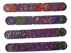 100 Dragon Ball Z Xferas Tazos Complete Collection Sabritas Plastic Pog Set