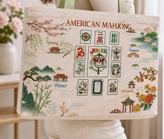American Mahjong Set•160 Melamine Tiles •Racks •Storage Tote