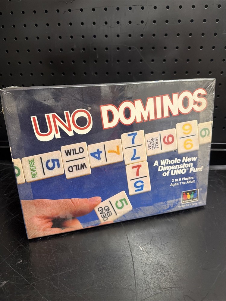 NEW SEALED! 1986 VINTAGE UNO DOMINOS FAMILY BOARD GAME INTERNATIONAL GAMES