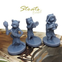 BEIGE Stoats 8pcs | Everdell Mistwood Expansion Unofficial Upgrade, Frog, Rabbit