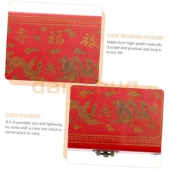 Chinese Mahjong Game Set 144 Ivory/Vintage Colored Tiles w/ Case