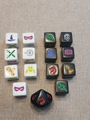 Dungeon Roll Dice Game with Winter Heroes Promo Pack TMG 2013 (1 Token Missing)