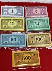 1995 Monopoly Deluxe Edition Replacement Parts Play Money Cash Dollars Huge Lot