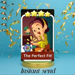 The Perfect Fit! Monopoly Go 4 star Sticker ( Instant Send )