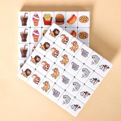 Compact Mahjong Game Set for Two Players with Melamine Tiles Included