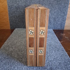 Mediterranean Backgammon & Checkers Set Marquetry Mother Of Pearl Inlay 20″