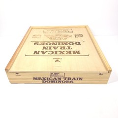 Cardinal Classic Collection Mexican Train Dominoes Wood Box Complete Game