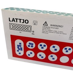 IKEA LATTJO Kalaha Mancala Board Game Kids Unisex OS Wood Red Blue 703.022.40