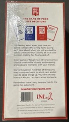 Party Game Never Have I Ever The Game of Poor Life Decisions 2015 ages 17+ New