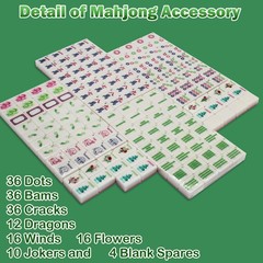 American Mahjong Game Set,Mahjong Set,Complete Tile Small, Multicolor