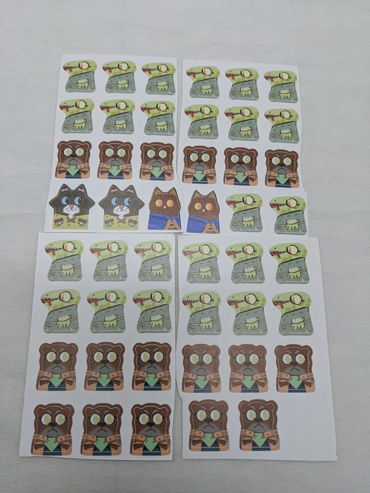 Root The Riverfolk Meeple Stickers Otters Lizards