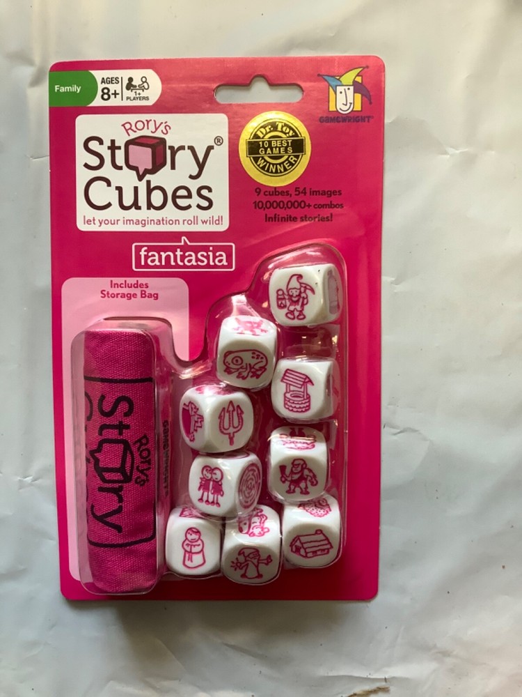 New Rory’s Story Cubes – Fantasia – 9 Cubes, 54 Images w/ Storage Bag