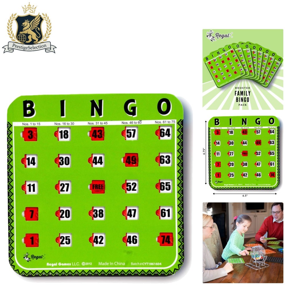 Compact and Reusable Bingo Cards Set – Large Print for Enjoyable Family Nights