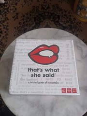 THAT’S WHAT SHE SAID THE PARTY GAME OF TWISTED INNUENDOS NEW FACTORY SEALED