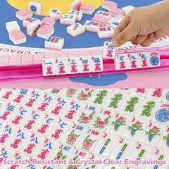 American Mahjong Game Set, 166 Premium Tiles, 1.2-inch Mahjong Tile Set with St