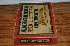 Vintage Game Anagrams Letters On Wood Tiles Milton Bradley USA #4719 Springfield