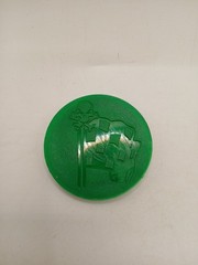 Vintage Brass & Plastic Pog Slammers, Lot Of 4, Yin Yang, Holographic,snake,skul