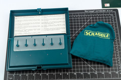 Vintage Scrabble Board Game Travel Hard Case Green 100% COMPLETE