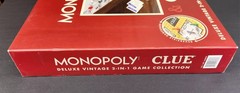MONOPOLY and Clue Deluxe Vintage 2 in 1 Wood Game Collection Set NIB Sealed
