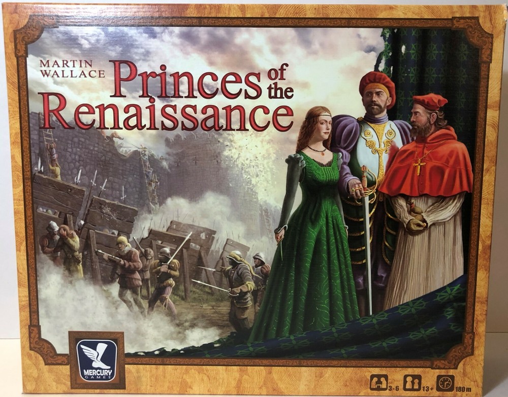MERCURY Games PRINCESS OF THE RENAISSANCE Board Game Missing Instructions