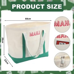 3 Pcs Empty Mahjong Canvas Bag Gift Embroidered American Mahjong Set Incl Til…