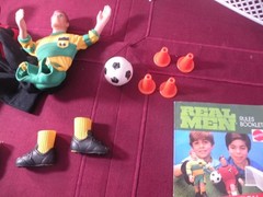 Real Men Deluxe Soccer Competition Set Mattel 1986 Vintage Toy Complete With Box