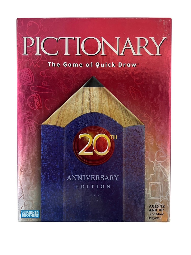 Pictionary 20th Anniversary Edition Board Game Family Hasbro – 100% Complete