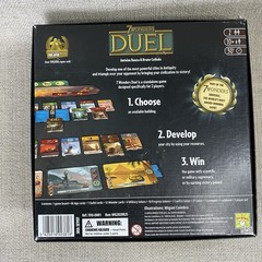 Repos Production 7 Wonders Duel Board Game 100% Complete Clean Strategy