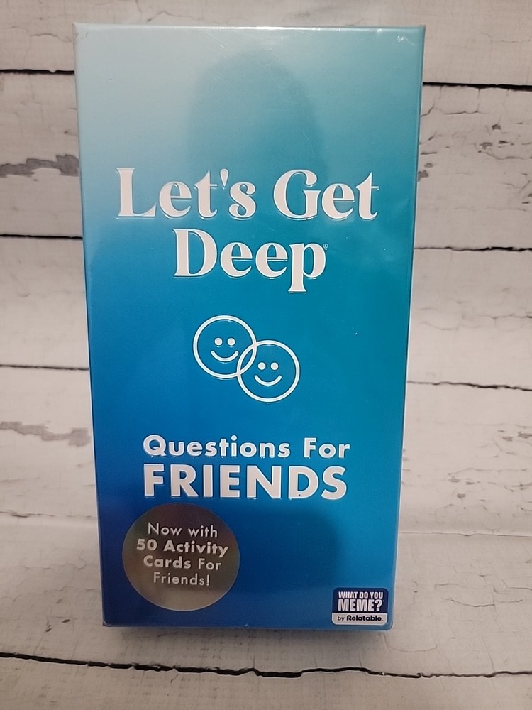 Let’s Get Deep Questions for Friends Game with 50 Activity Cards New in Box
