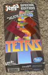 Hasbro Gaming Jenga Tetris Official Tetris TRANSLUCENT *RARE* Complete Game