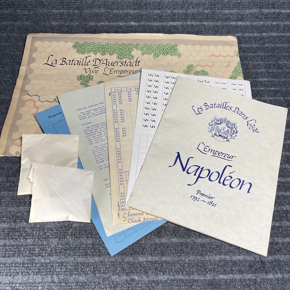 Vintage Napoleon: La Bataille d’Auerstadt 1st Ed. War Board Game Marshal 1978