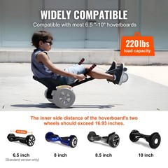 Universal Seat Hoverboard Converts Go Kart Attachment for Adults Kids Adjustable