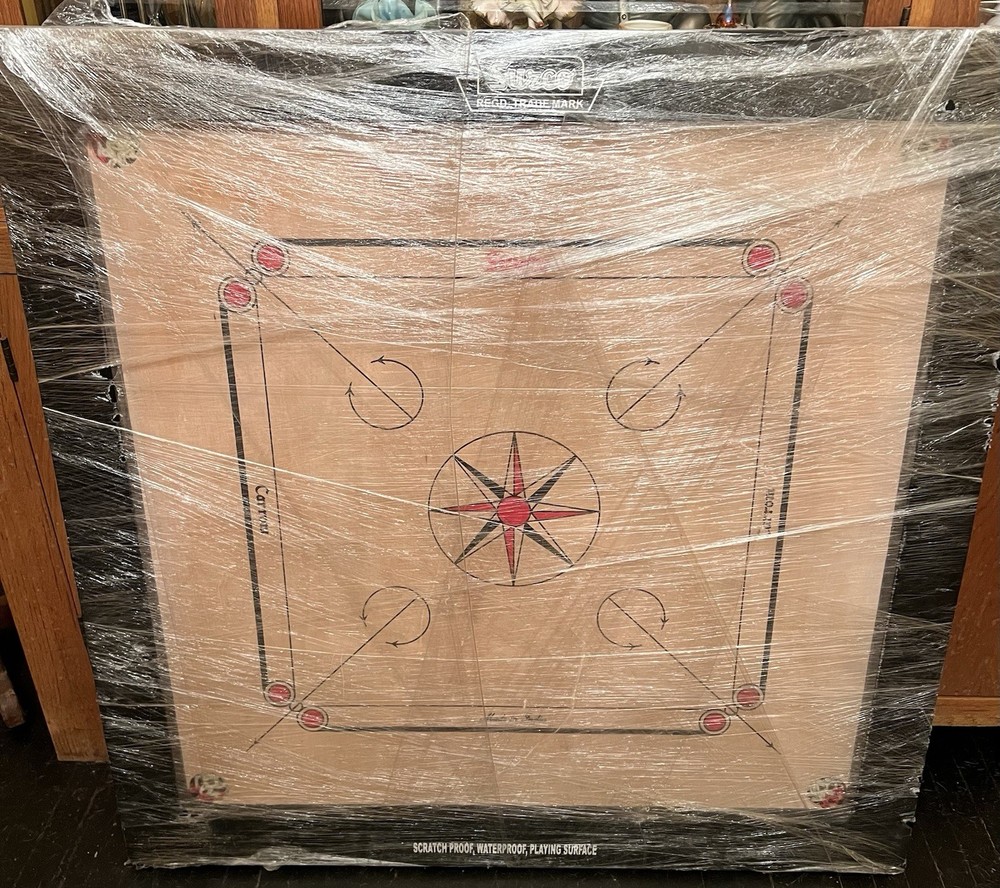 Surco Carrom Board Solid Wood w Powder & Strikers Made In India Ship From USA
